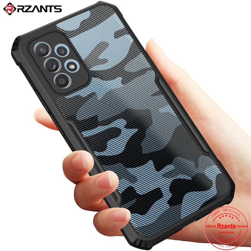 

Rzants For Samsung Galaxy A52 A72 5G Samsung A32 4G Case Hard [Camouflage Beetle] Hybrid Slim Crystal Clear Cover Double