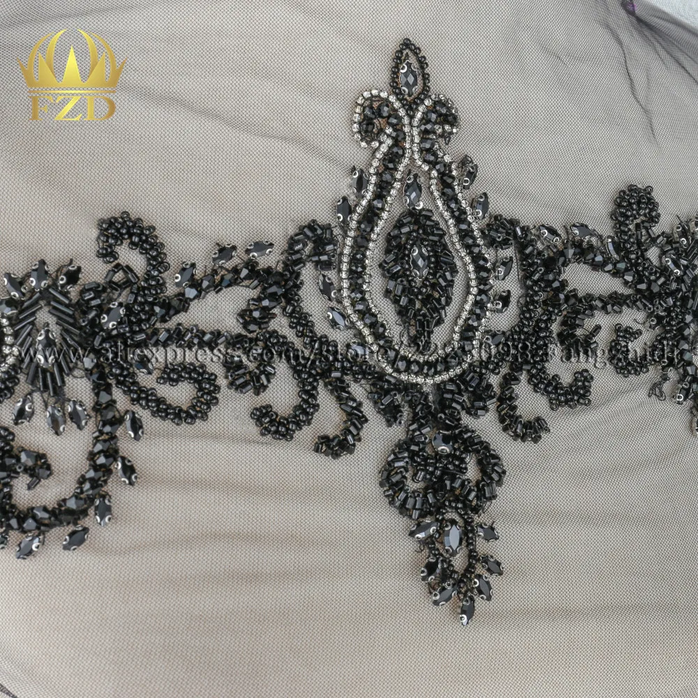 1 шт. ручная работа шитье на кристаллах с бусинами патчи аппликацией отделка