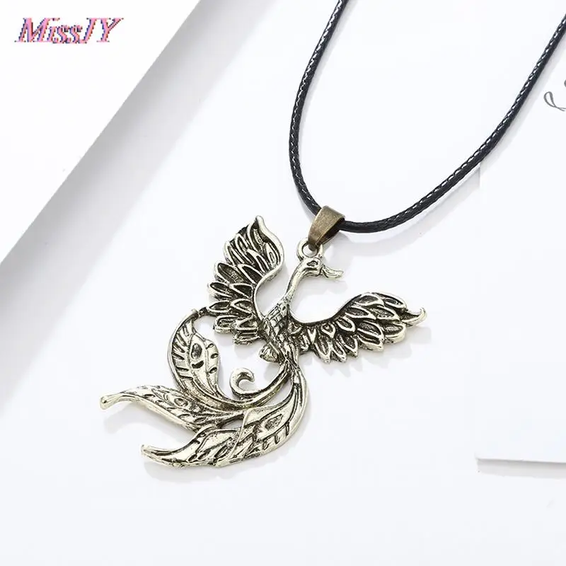 Новый Винтажный кулон ожерелье с Фениксом огненная птица ювелирные изделия