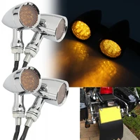 motorcycle chrome grid retro bullet aluminum turn signal light indicators 15 led brake light universal for triumph honda yamaha