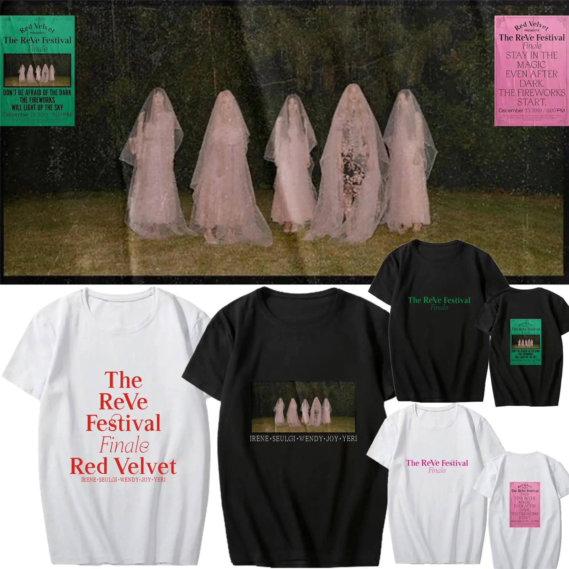 Альбом Красного бархата K pop &ltзавершение фестиваля ReVe&gt Поддержка футболки Kpop