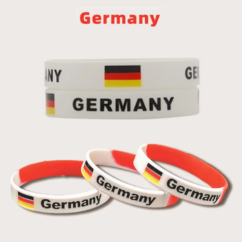 Немецкий Силиконовый браслет с флагом 1000 шт. мужские и женские спортивные
