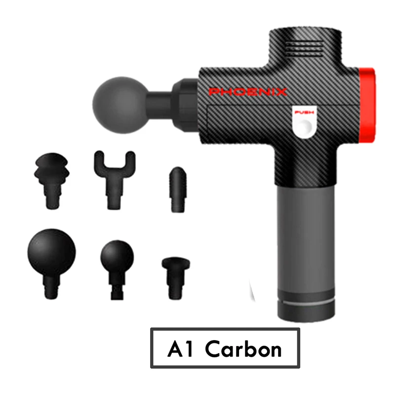 A1 Carbon Тканевый массажный пистолет мышечный массажер управление боли в мышцах после для тренировок и упражнений Расслабление тела Корректирующее облегчение боли - Цвет: A1 Carbon