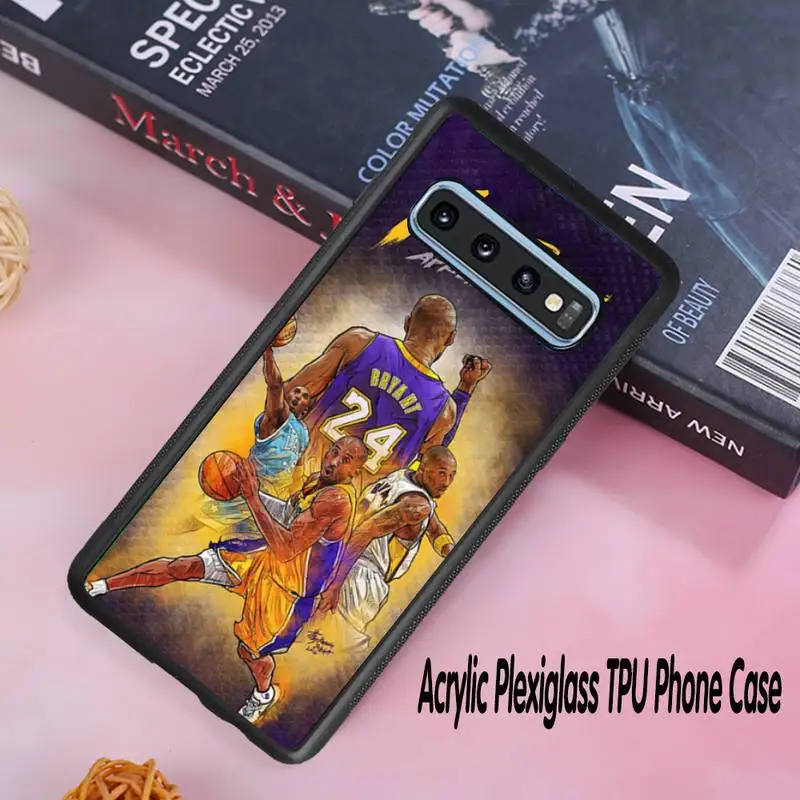 

Kobe Bryant Basketball Phone Case Acrylic Plexiglass TPU For Samsung Galaxy S8 S9 S10 s10e S20 PLUS ULTRA S6edge