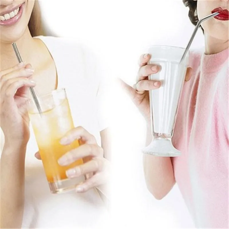 Высококачественная разноцветная многоразовая Питьевая соломинка из