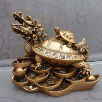 feng shui dragon lucky chinese turtle tortoise craft statue fortune home decoration craft office ornaments jcx9358