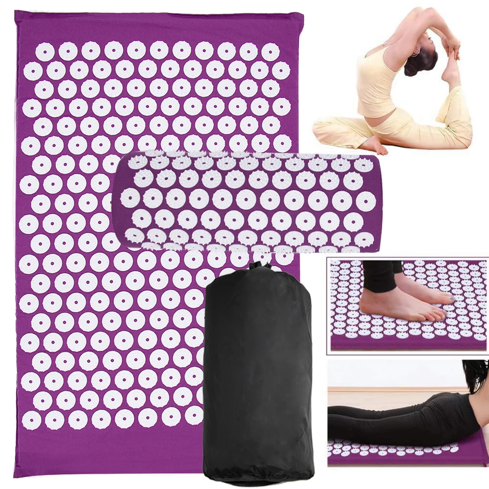 

Lotus Acupuncture Massager Cushion Relieve Stress Back Pain Acupressure Mat Pillow Massage Yoga Spike Mat For Body Relaxation