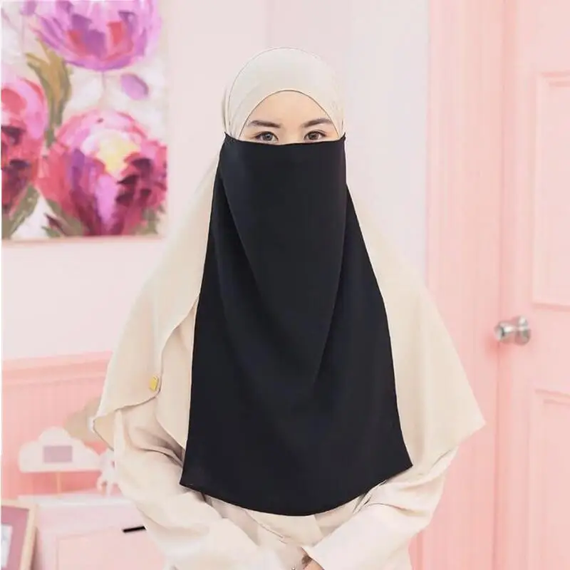Мусульманский Хиджаб Niqab мусульманская маска с вуалью закрывающий лицо шарф