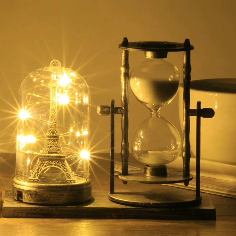 

European Style Retro Tower Star Lamp Pen Holder Decoration Sandglass Creative Student Gift Teacher's Day Gift