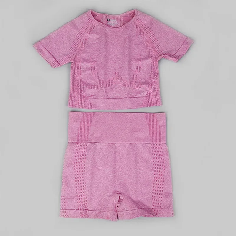 

2 Piece Seamless Women Yoga Set Workout Sportswear Gym Clothing Fitness Long Sleeve Crop Top High Waist Leggings Sports Suits