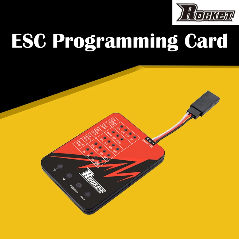 Rocket Высокое качество низкое напряжение отключение LED Мини программирующая карта для RC автомобиля ESC