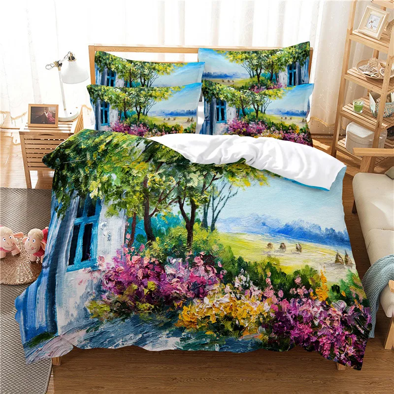 

Beautiful Flower Bedding Set Duvet Cover Set 3d Bedding Digital Printing Bed Linen Queen Size Bedding Set Fashion Design