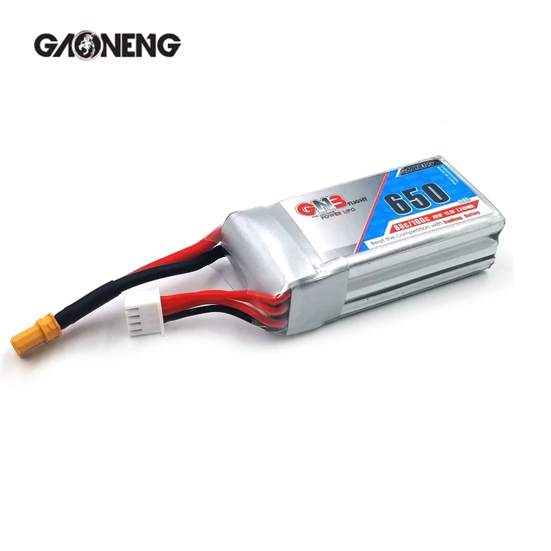 2/4 шт. Lipo аккумулятор GNB 3s 11 1 В 650 мАч 80C XT30 Разъем для RC автомобиля FPV Quadcopter GaoNeng