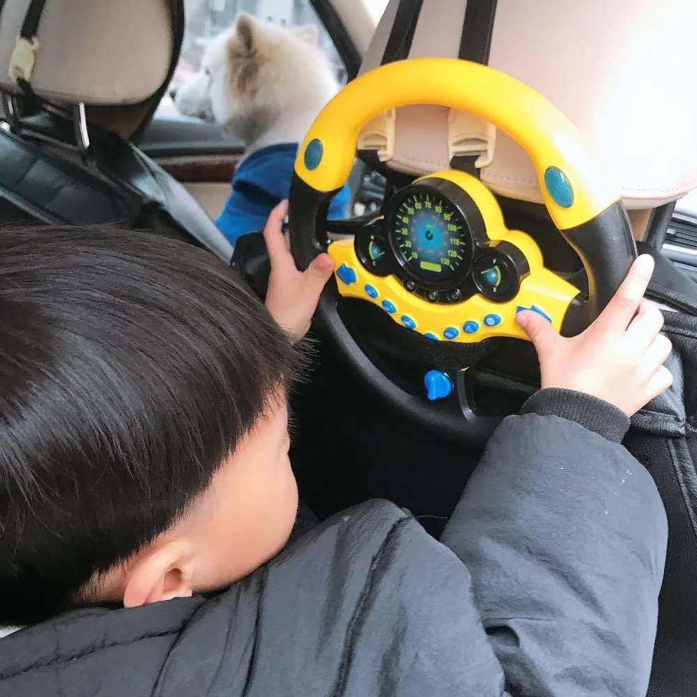 Дети Монтессори мультфильм имитация руль музыкальный контроллер привода пилот