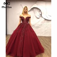 vintage off shoulder prom dresses long with lace appliques tulle ball gown evening gown prom dress for women custom made