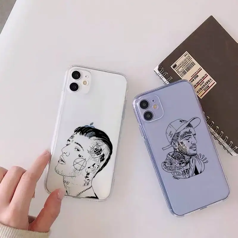

Lil Peep pop rapper Phone Case For iphone 13 12 11 mini x xs xr pro max 8 7 6s 6 plus Transparent soft