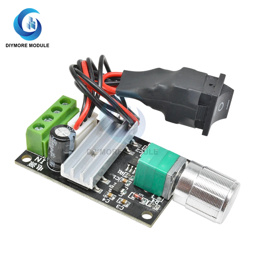 Постоянный ток 6 в 12 В 24 28 3 А 80 Вт ШИМ-регулятор скорости двигателя регулируемая