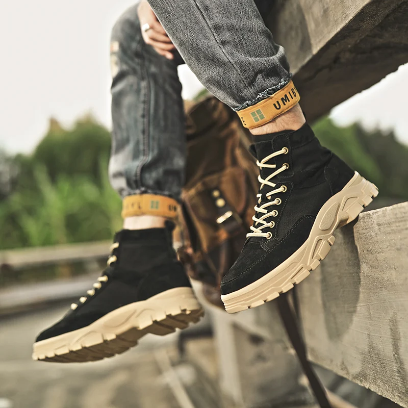 

Mens Causal Shoes Casual Sneakers Men Flat Shoes Sport Male Shoe Fashion Mens Zapatos Casuales Man Leather Spring Boots Black