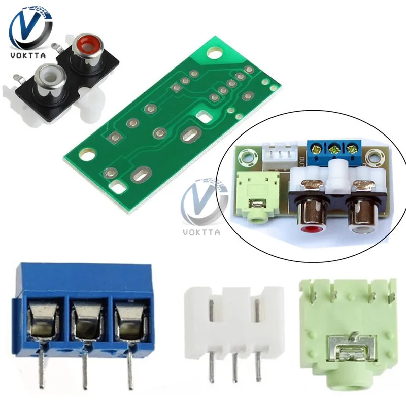 1 комплект аудио переключатель плата RCA 3 5 мм Входной блок для усилителя