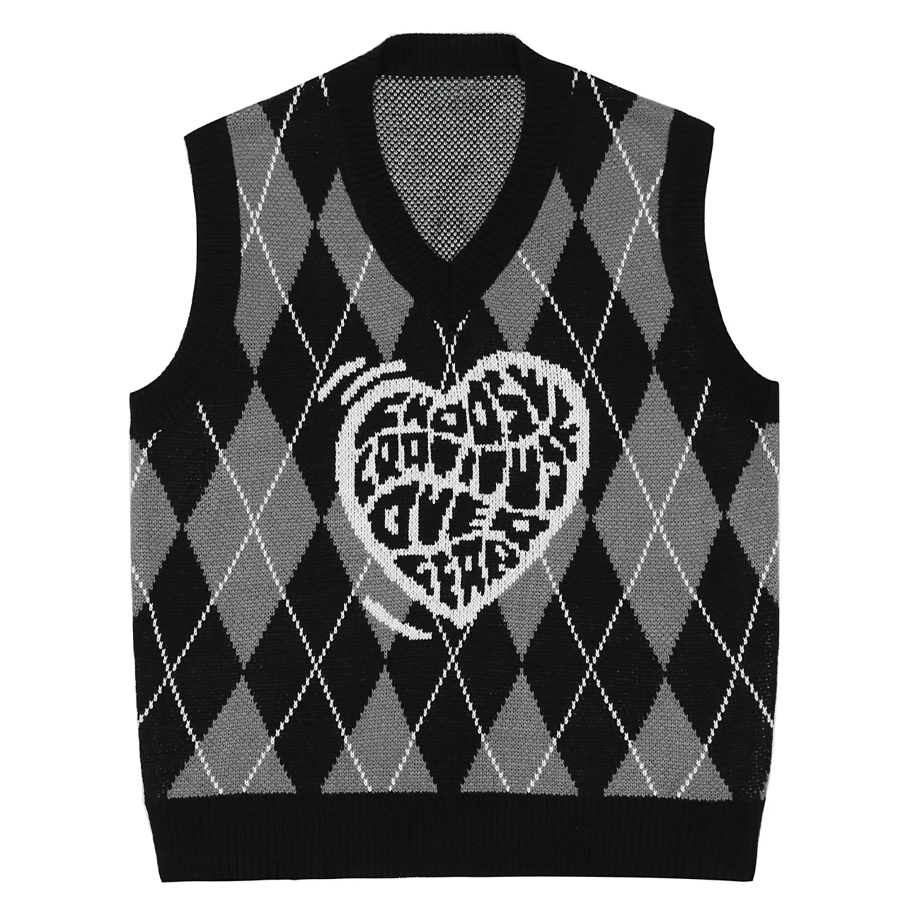 

Жилет мужской вязаный, без рукавов, в клетку