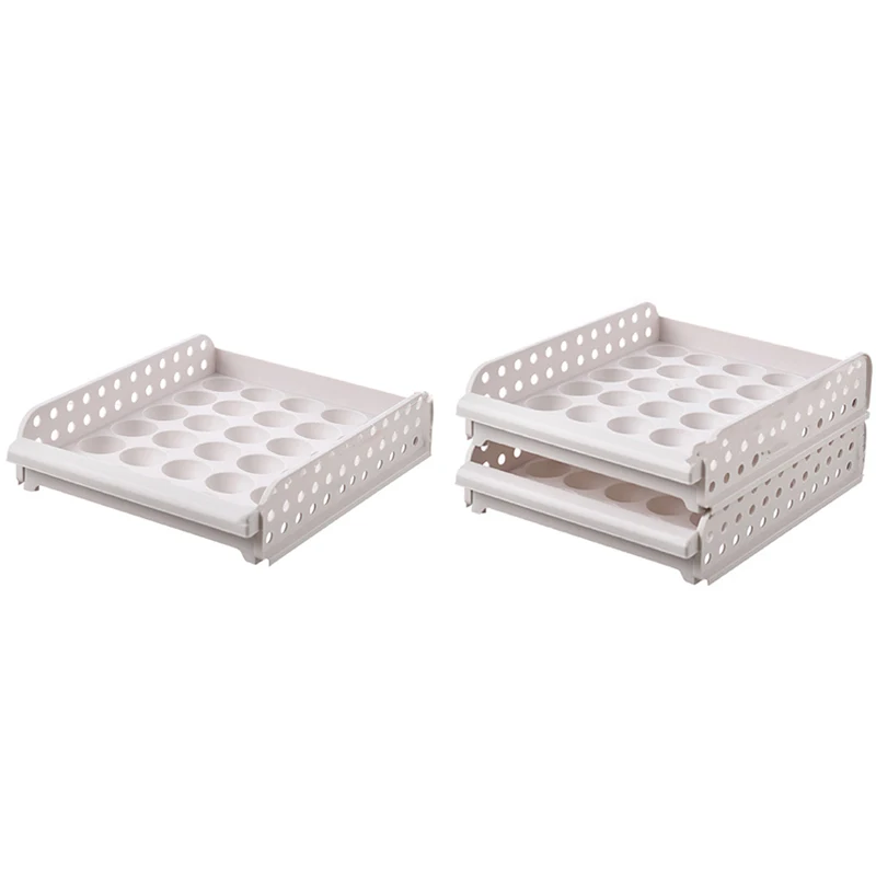 Бытовая коробка для яиц холодильник кухонный двухслойный ящик хранения