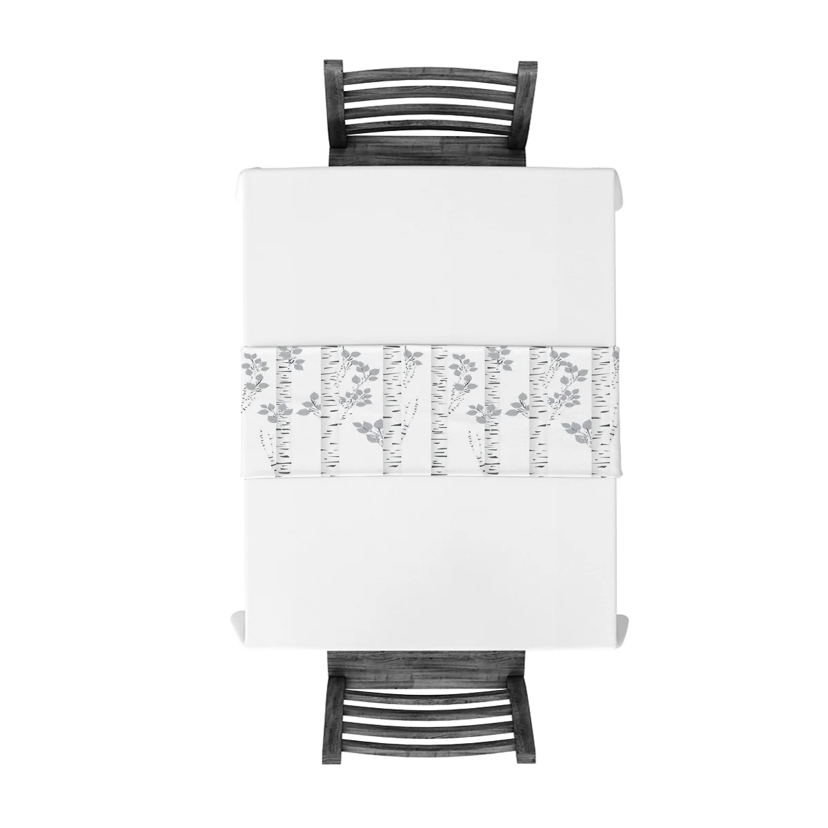 Березовые деревья имеют полосатые листья на плавках скатерть рождественские