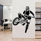 Наклейка на стену мотоцикла для дома, Виниловая наклейка для мотокросса, конкурентоспособная Наклейка на стену для спальни, гостиной