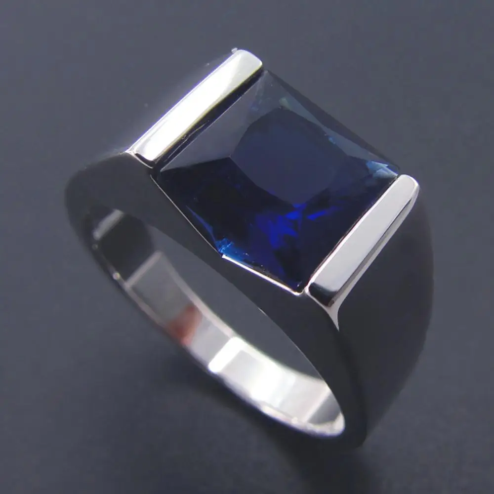 Hot Selling 925 Sterling Silver Tanzanite CZ Man Ring Women's For Engagement Wedding Jewelry Gift | Украшения и аксессуары