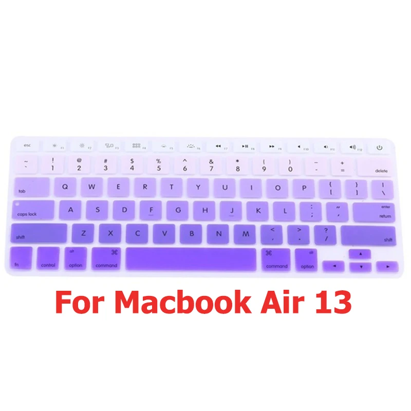 Keyboard Cover Крышка клавиатуры для Macbook Air 13 Pro 15 аксессуары английские буквы градиентные наклейки для клавиатуры Naklejki Na Klawiature - Цвет: Keyboard Cover