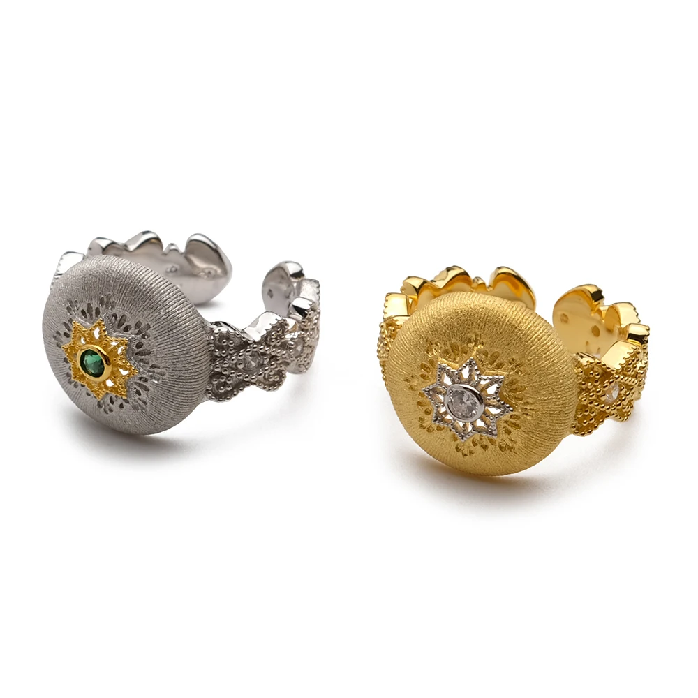 Бутик аморта 18K покрытое золотом Шелковистое циркониевое кольцо для женщин