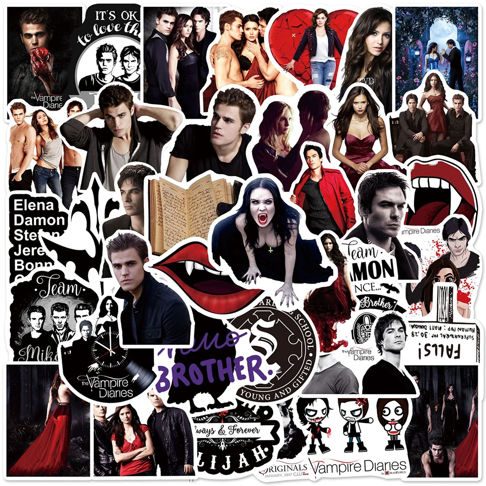

10/30/50 Pcs The Vampire Diaries Sticker TV Show Waterproof For Divination Refrigerator Motorcycle Skateboard Classic Toy