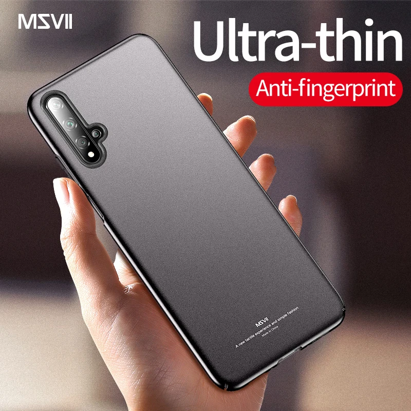 Honor 20 Pro Чехол MSVII матовый чехол для huawei Honor 20 10 Lite SE 20i 10i 20s Чехол Жесткий PC чехол для huawei View 20 V20 чехол s