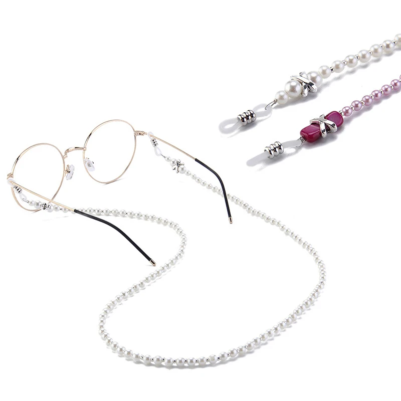 Модный шикарный женский ремень черный для шеи с бусинами|Очки аксессуары| |