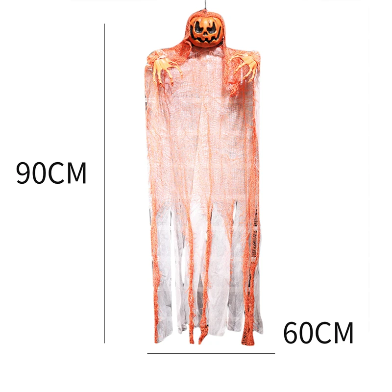 

New Halloween Pumpkin Hanging Ghost Sound Control Lamp Terror Decoration Supplies Secret Room Escape Props