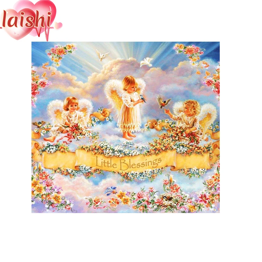 

5D алмазная живопись с ангелом, полная круглая/квадратная Алмазная вышивка, мозаика, украшение для дома, узор «сделай сам», ручная работа, нов...