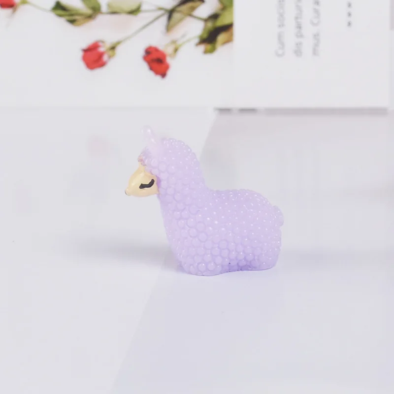 2 искусственных игрушек искусственная кожа полимерная мини-милая овечка альпака