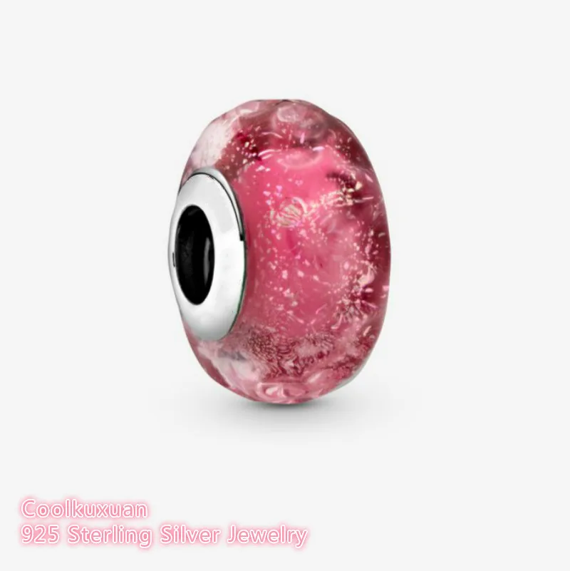 Весна 100% искусственные серебряные волнистые фантазийные розовые бусины