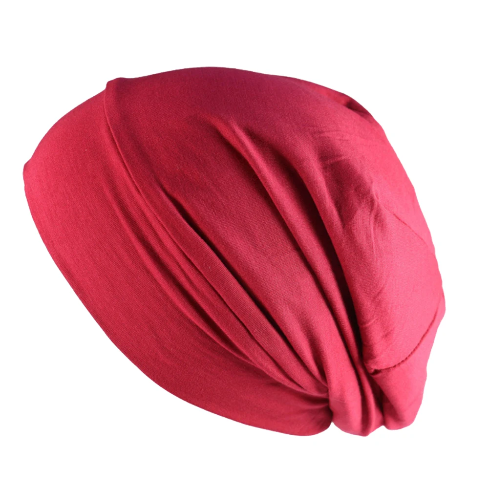 

Elastic Night Sleeping Travel Hair Loss Wide Brimmed Soft Head Care Adults Spring Summer Beanie Hat Chemotherapy Gift Unisex