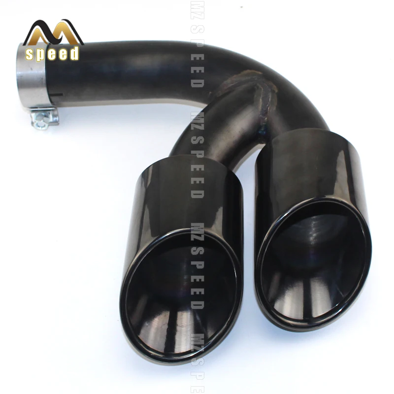 

car Accessories Stainless steel two-way 4 outlet exhaust pipe muffler tail throat for 18-19 years Porsche Cayenne car muffler