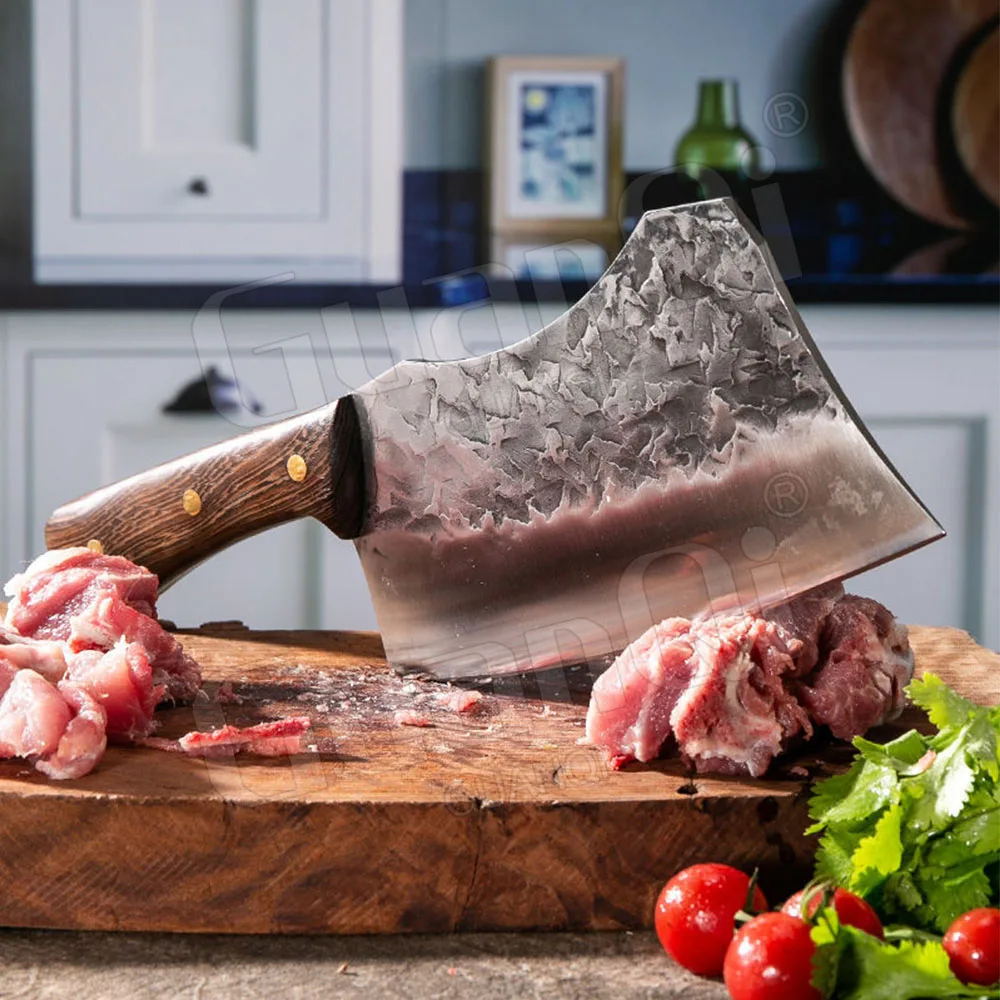 Острый нож шеф-повара ручной работы сверхмощный кухонный мясника из