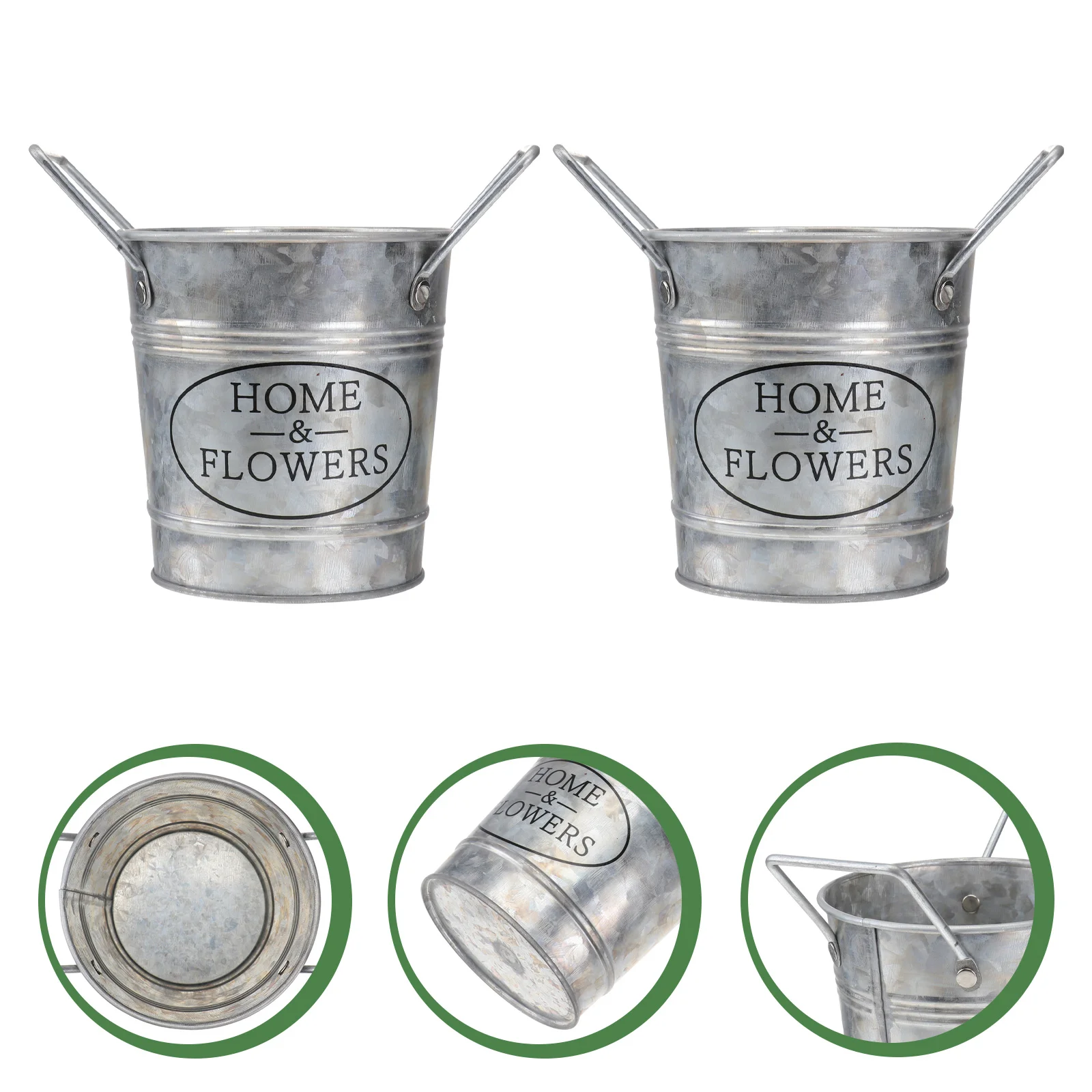 

2Pcs Gardening Succulent Plant Flowerpot Decorative Iron Succulents Planter