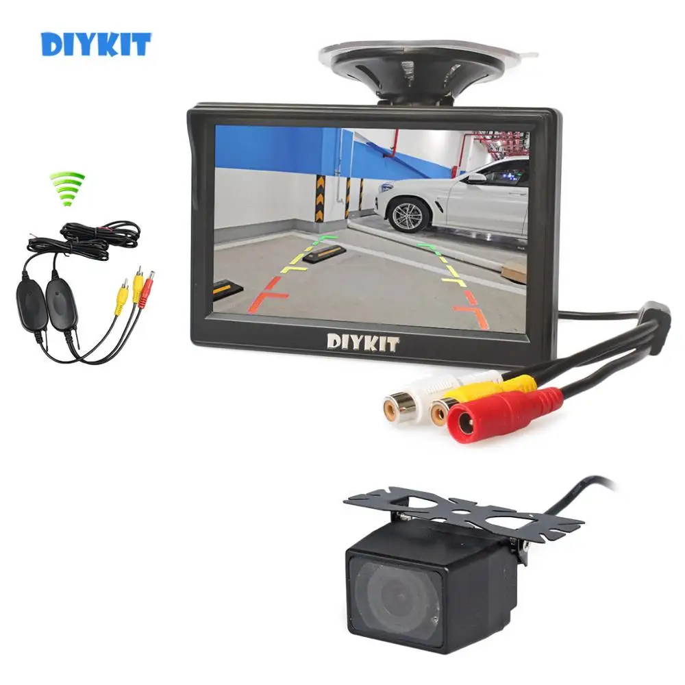 DIYKIT беспроводной 5 &quotTFT LCD Автомобильный монитор на присоске и кронштейне + IR