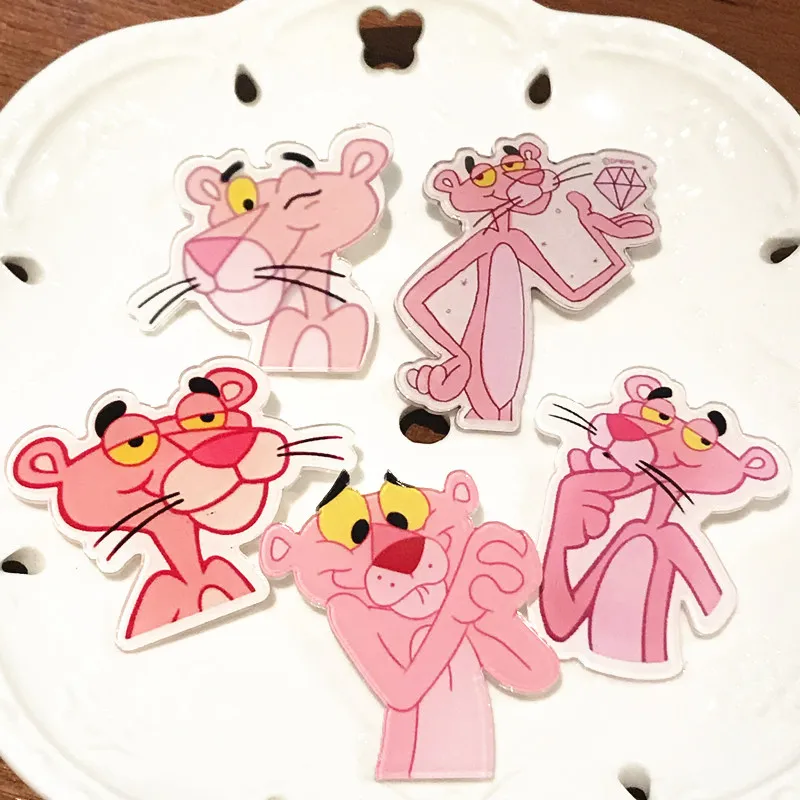 5 шт./компл. новый дизайн броши в форме животных Розовая пантера мультфильм