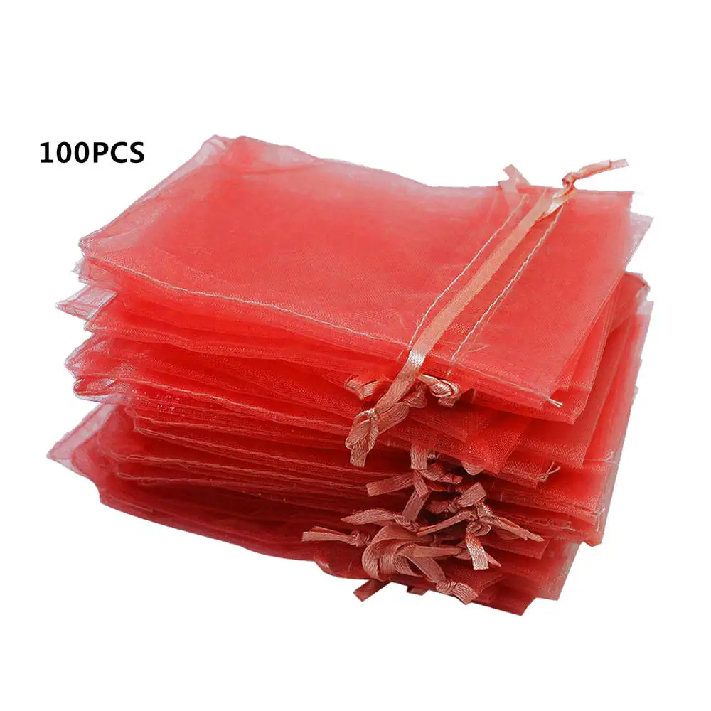 100 шт. 10*15 см звеньевые кармашки на шнурке украшения для свадебной вечеринки