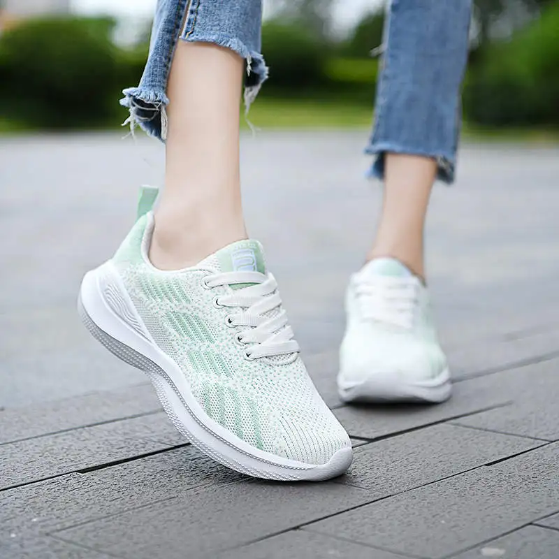 

Plus Size Sneakers Women Lightweight Sport Shoes Low Top Thick Bottom Women's Running Shoes Ladies Gym Sports Shoes 2021 113G