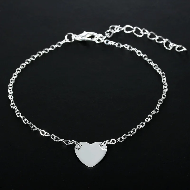 

Fashion simple love peach heart bracelet anklet
