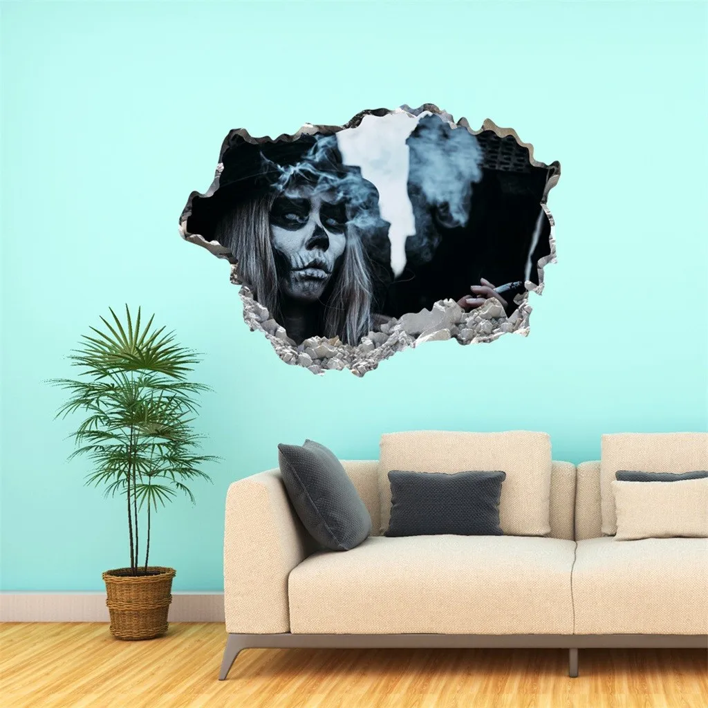 Декор для дома на Хэллоуин фестиваль 3d яркие наклейки с разбитыми отверстиями