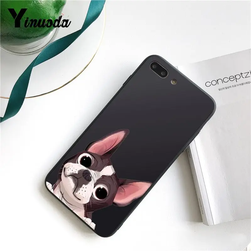 Yinuoda милый Французский бульдог мультфильм собака и кошка силиконовый чехол для