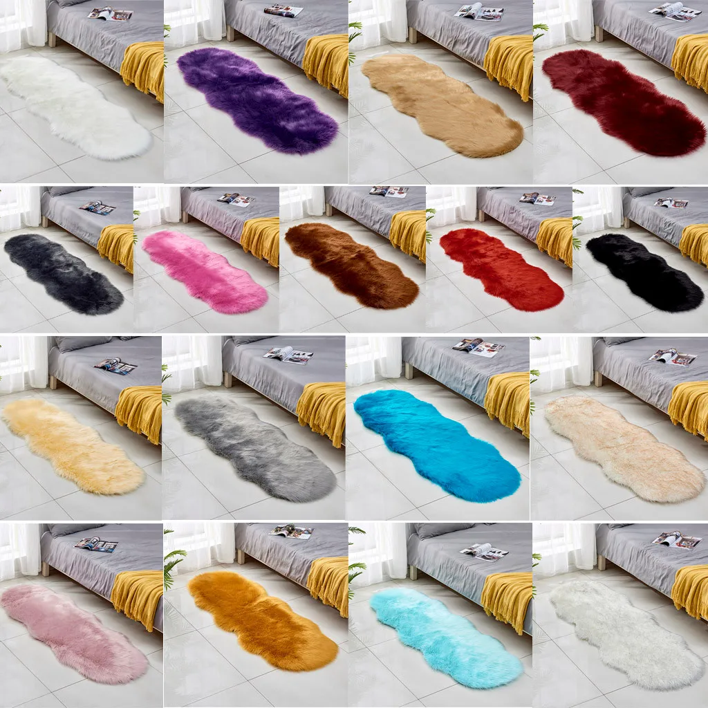 Плюшевые ковры из искусственного меха для гостиной неправильный овал диван
