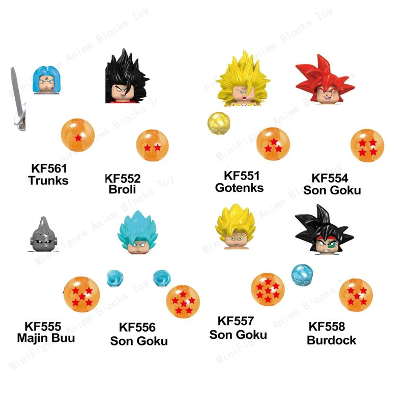 Мини фигурки KF6042 из японского аниме мультфильм драконий жемчуг Z кирпичи плавки